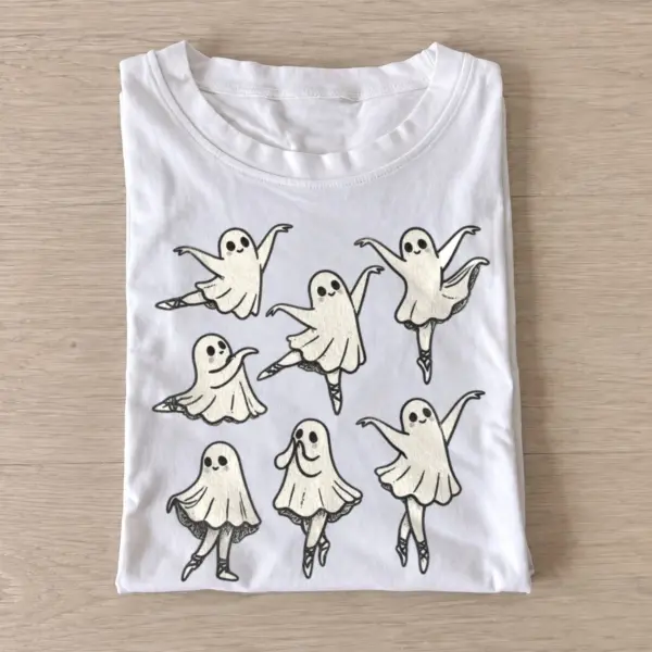Dancing ballerina ghosts t shirt white20dancing ghosts.webp