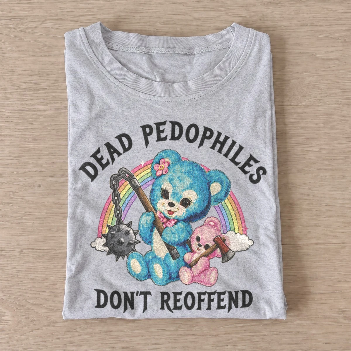 Dead pedophiles dont reoffend t shirt gray20no repeat offenders.webp