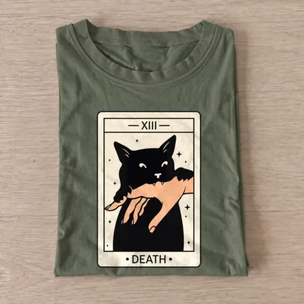 Death tarot cat t shirt olive20death tarot cat.webp