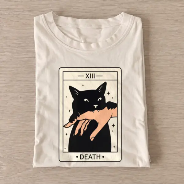 Death tarot cat t shirt sand20death tarot cat.webp