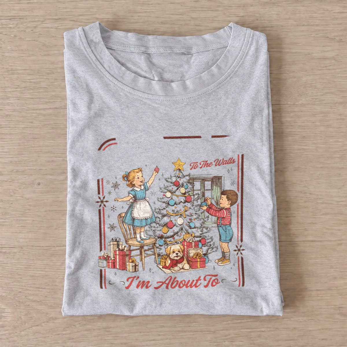 Deck these halls t shirt gray20deck these halls.webp