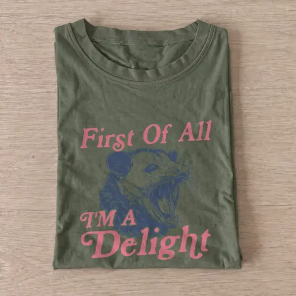 Delight screaming opossum t shirt olive20delight screaming opossum.webp