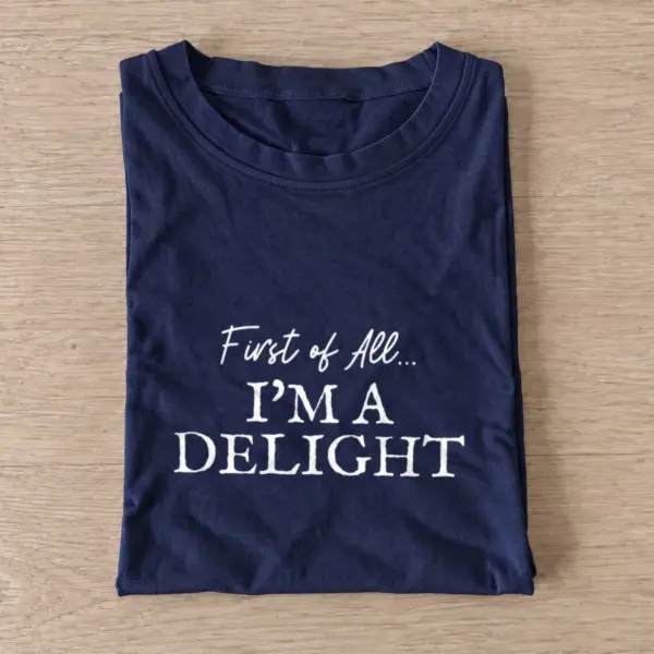 Delight white lettering t shirt navy20delight white lettering.webp