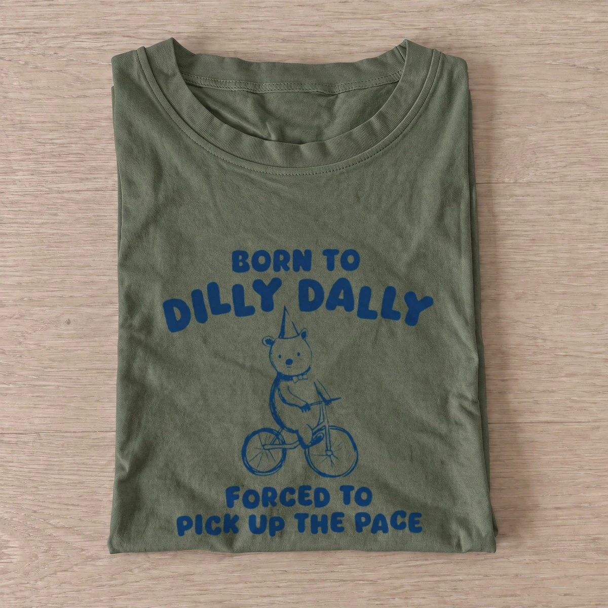 Dilly dally bicycle t shirt olive20dilly dally bicycle.webp