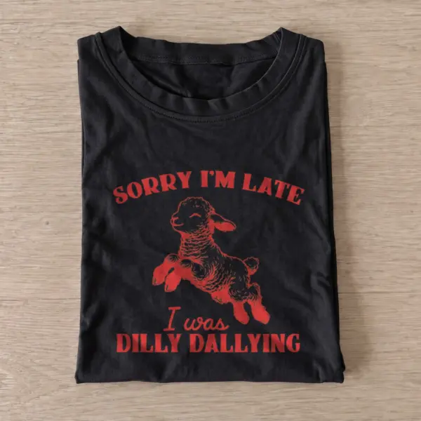 Dilly dally lamb t shirt black20dilly dally lamb.webp