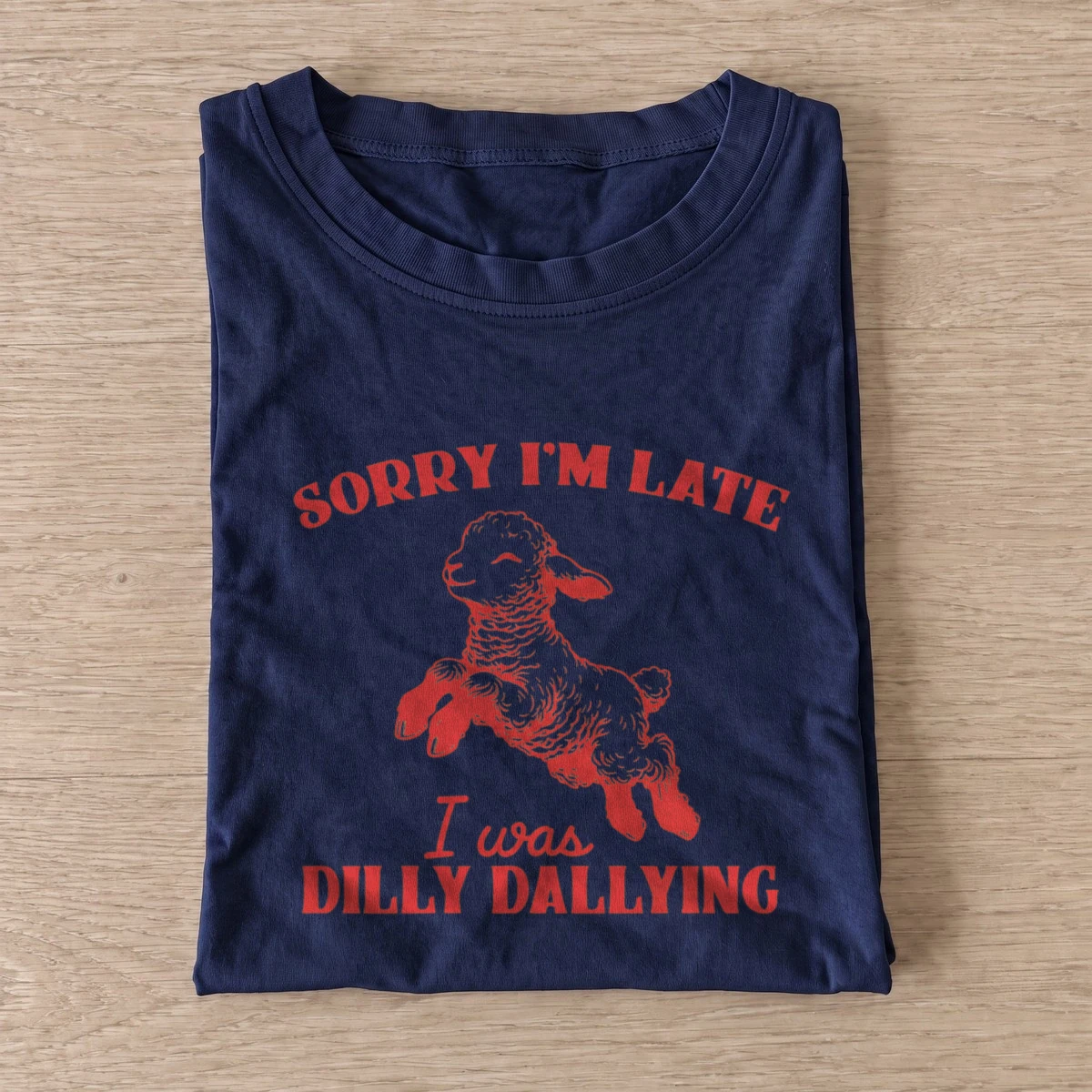 Dilly dally lamb t shirt navy20dilly dally lamb.webp
