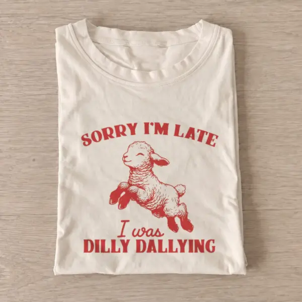 Dilly dally lamb t shirt sand20dilly dally lamb.webp