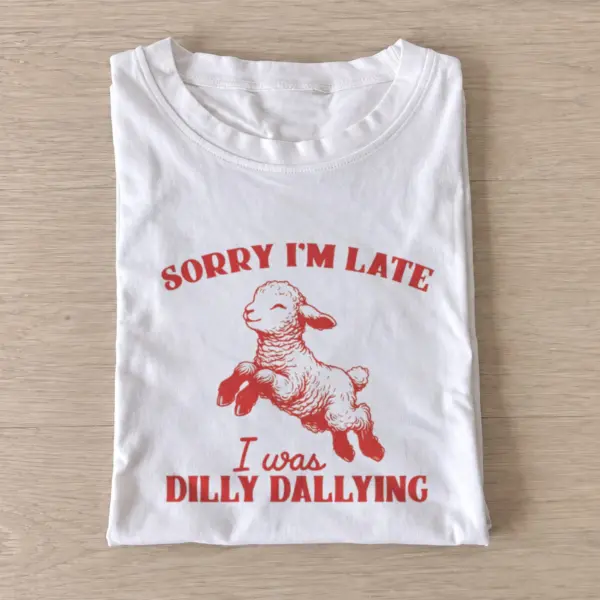 Dilly dally lamb t shirt white20dilly dally lamb.webp