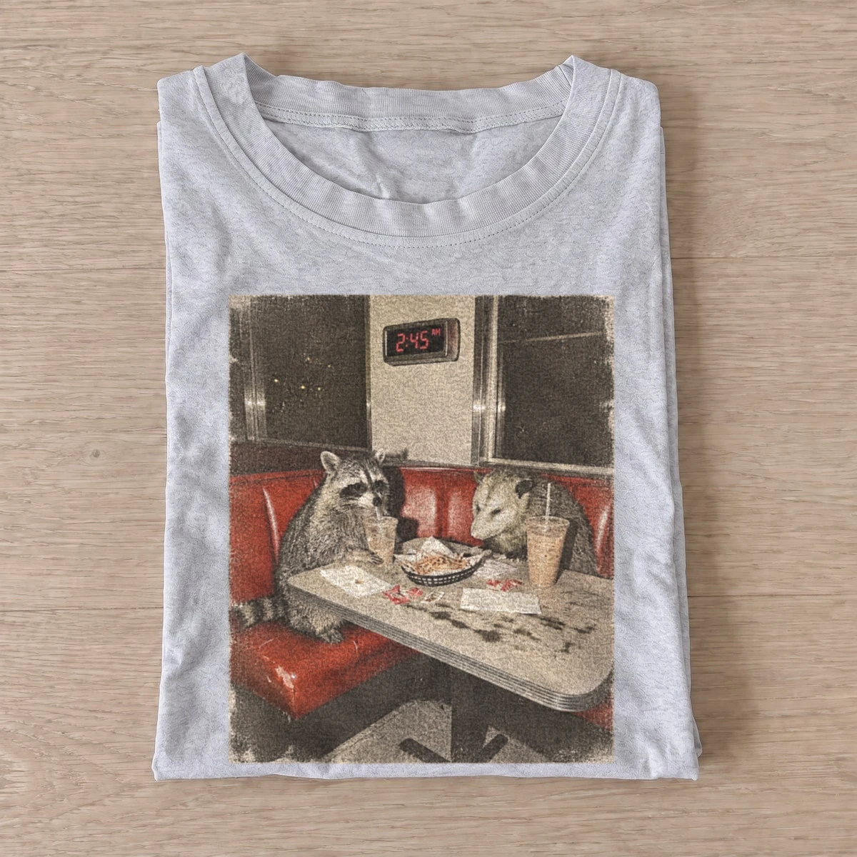 Diner raccoons graphic t shirt gray20diner raccoons.webp