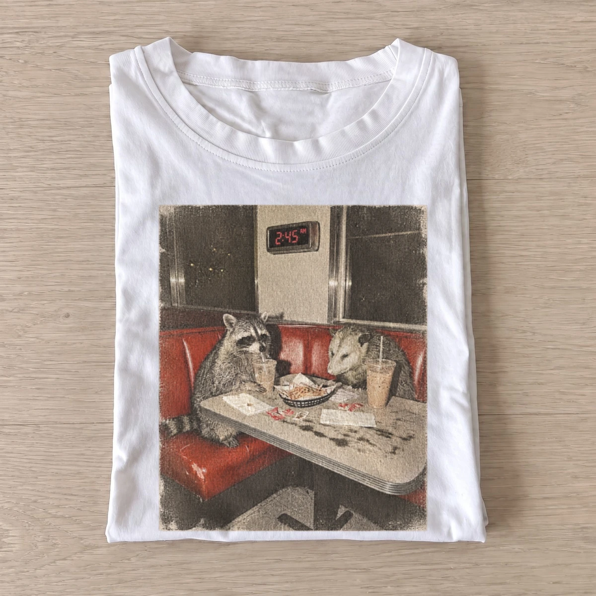 Diner raccoons graphic t shirt white20diner raccoons.webp