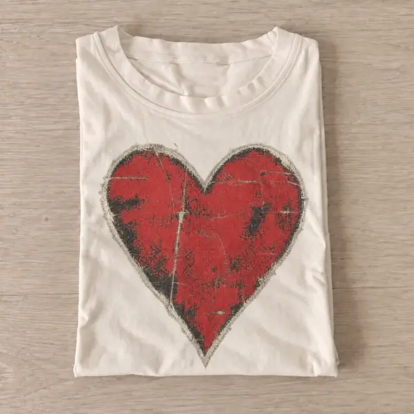 Distressed red heart graphic t shirt sand20distressed red heart.webp