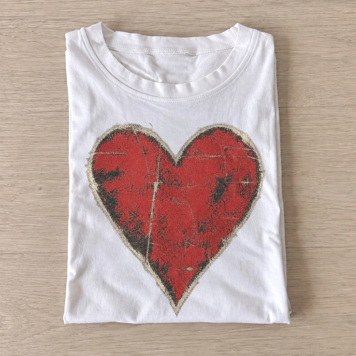 Distressed red heart graphic t shirt white20distressed red heart.webp