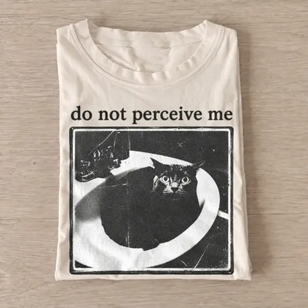 Do not perceive me cat t shirt sand20do not perceive cat.webp