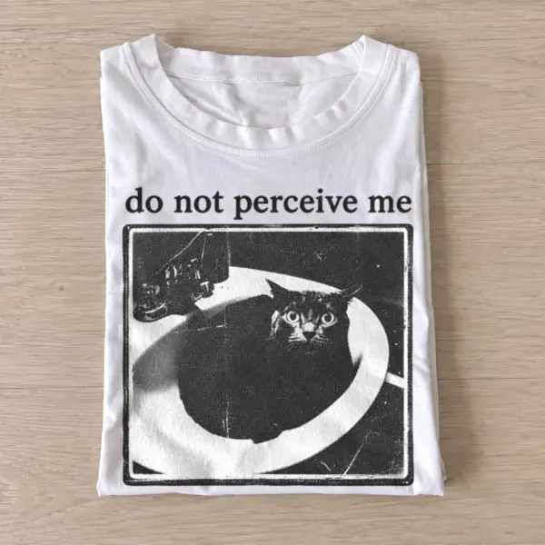 Do not perceive me cat t shirt white20do not perceive cat.webp