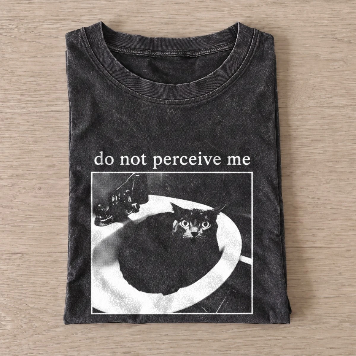 Do not perceive me vintage t shirt washed20black20do not perceive me.webp