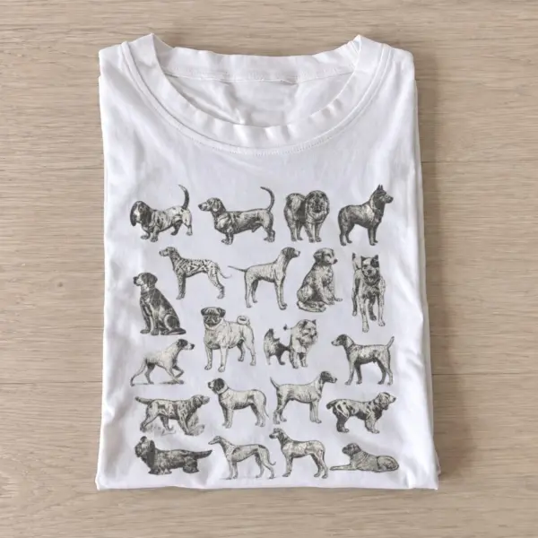 Dog breed gallery t shirt white20dog breed gallery.webp