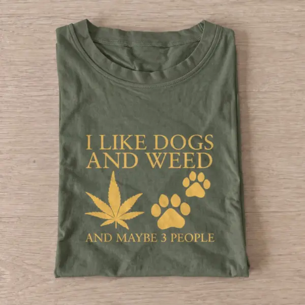 Dogs weed people t shirt olive20dogs weed people.webp