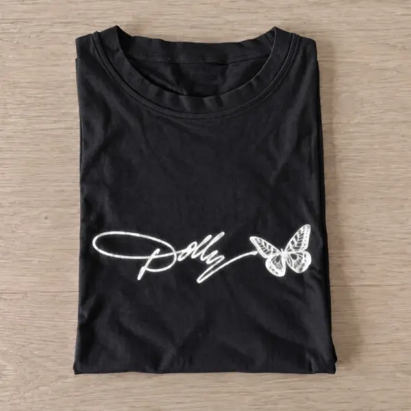Dolly butterfly autograph t shirt black20butterfly autograph.webp
