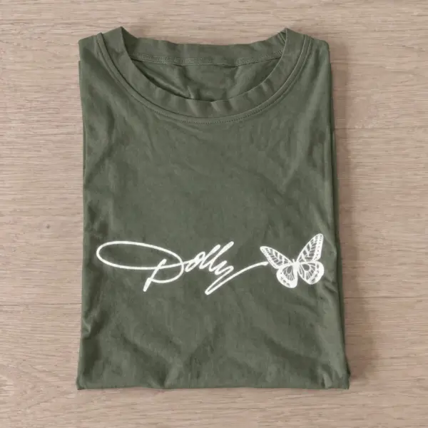 Dolly butterfly autograph t shirt olive20butterfly autograph.webp