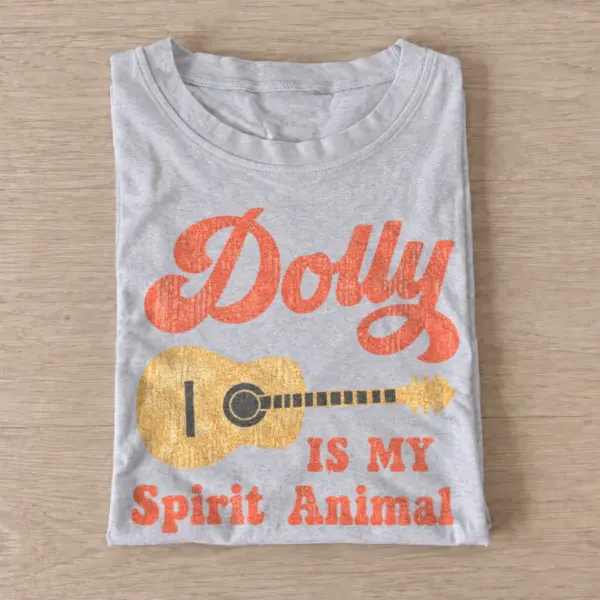 Dolly is my spirit animal country guitar t shirt gray20guitar country spirit.webp