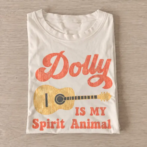 Dolly is my spirit animal country guitar t shirt sand20guitar country spirit.webp