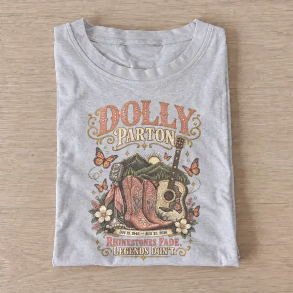 Dolly parton rhinestones fade country music t shirt gray20country music tribute.webp
