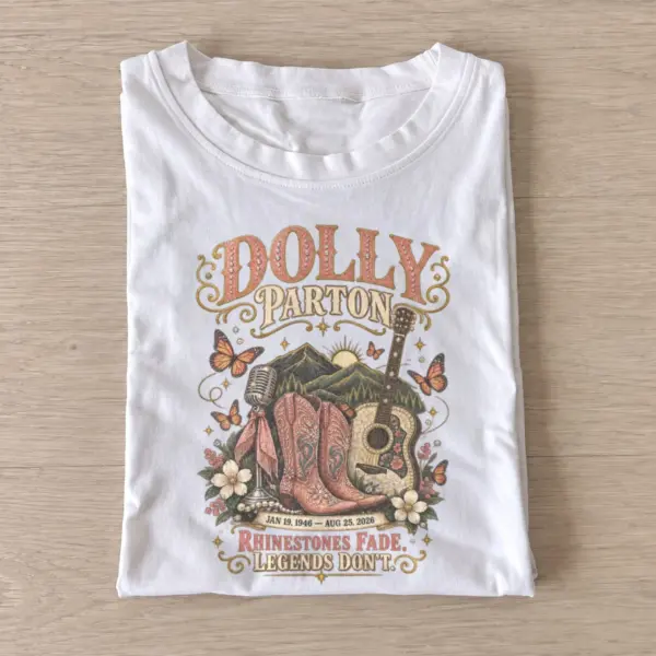 Dolly parton rhinestones fade country music t shirt white20country music tribute.webp