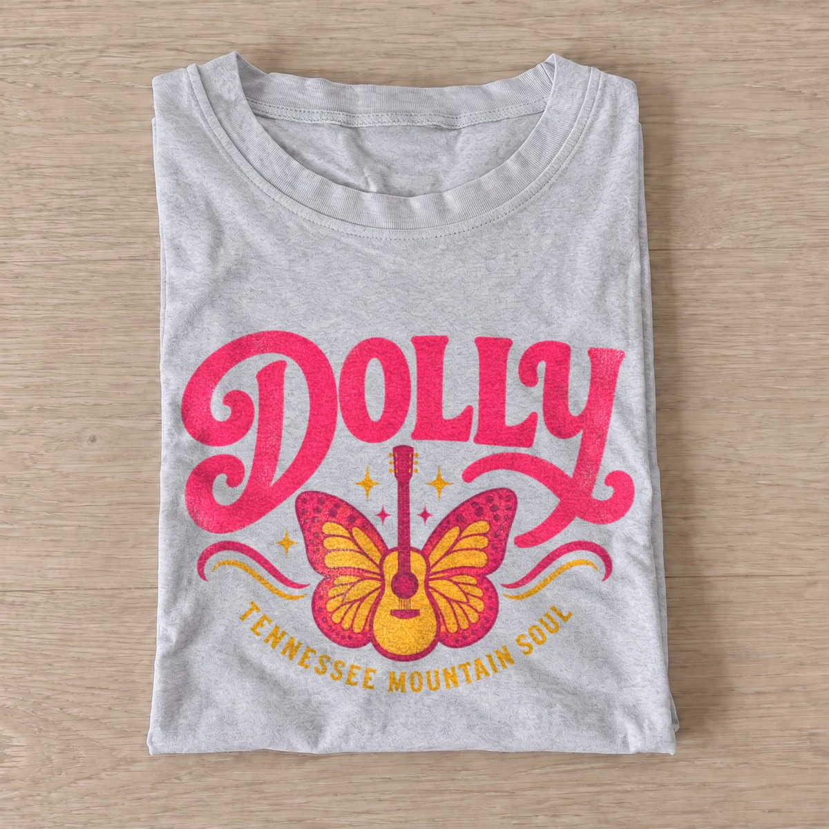 Dolly tennessee mountain soul butterfly t shirt gray20butterfly country soul.webp