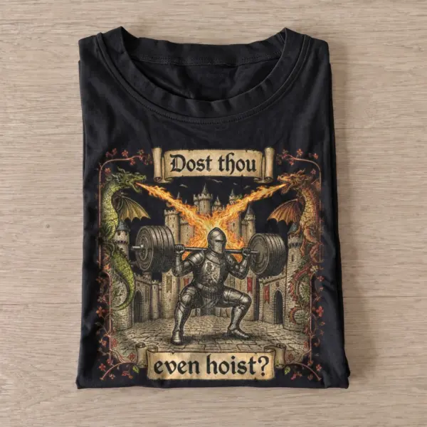 Dost thou even hoist castle gym knight t shirt black20castle gym knight.webp