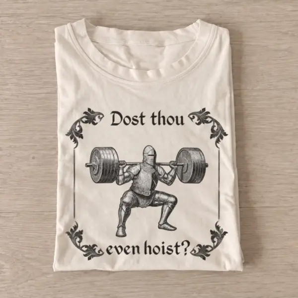 Dost thou even hoist medieval weightlifter t shirt sand20medieval weightlifter.webp
