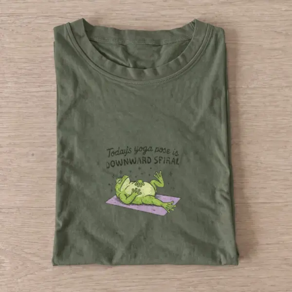 Downward spiral frog t shirt olive20downward spiral frog.webp
