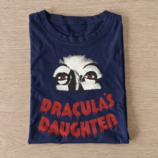 Draculas daughter graphic t shirt navy20vampires daughter.webp