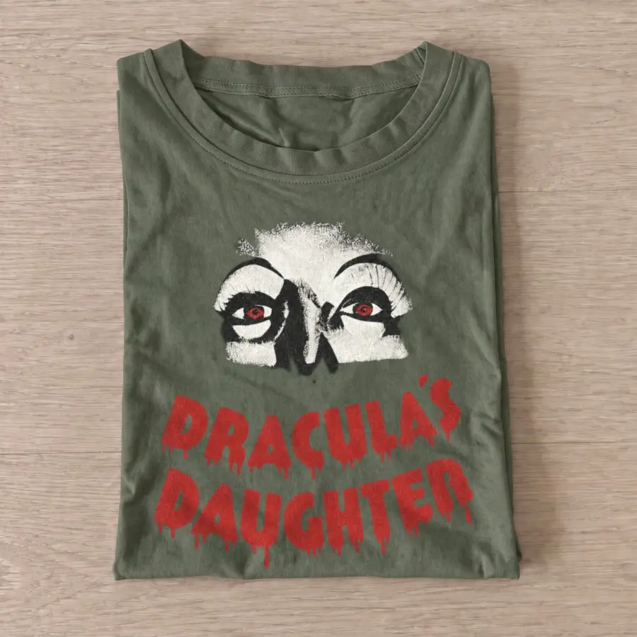 Draculas daughter graphic t shirt olive20vampires daughter.webp