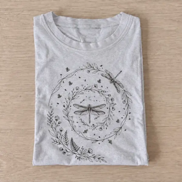 Dragonfly floral wreath t shirt gray20dragonfly floral wreath.webp