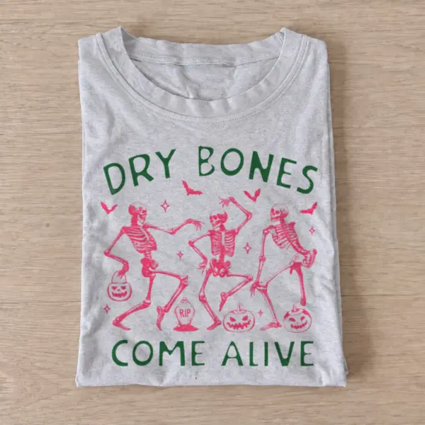 Dry bones come alive dancing skeletons t shirt gray20dry bones alive.webp