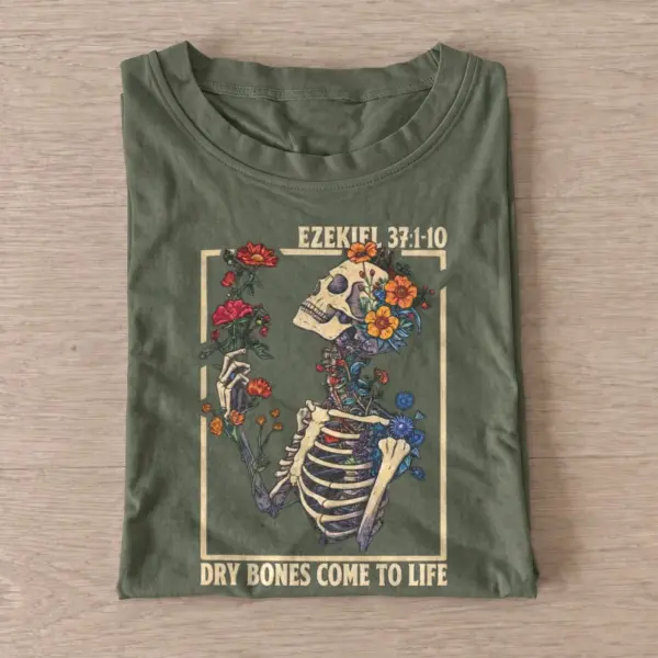 Dry bones come to life ezekiel 37 t shirt olive20dry bones bloom.webp
