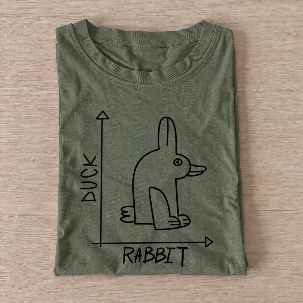 Duck rabbit chart t shirt olive20duck rabbit chart.webp