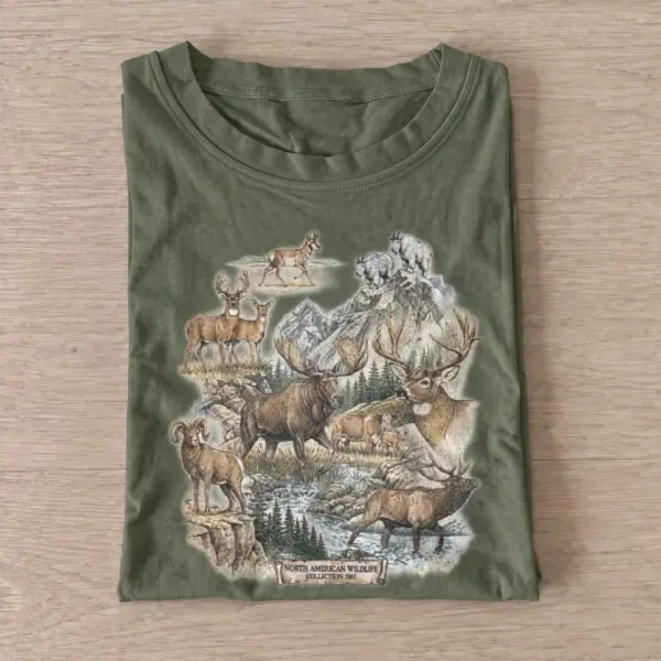 Elk wilderness wildlife t shirt olive20elk wilderness.webp