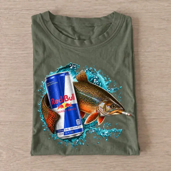 Energy drink brook trout t shirt olive20energy drink brook trout.webp