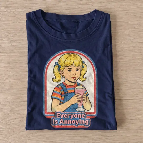 Everyone is annoying retro graphic t shirt navy20everyone is annoying.webp