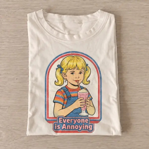 Everyone is annoying retro graphic t shirt sand20everyone is annoying.webp