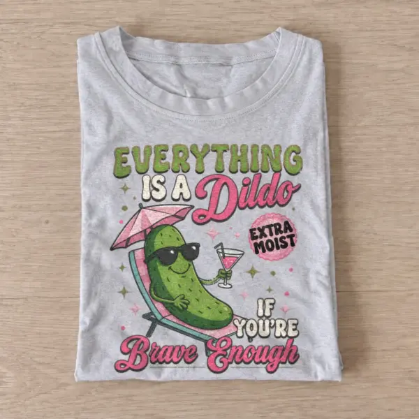 Everything is a dildo brave pickle t shirt gray20brave pickle.webp
