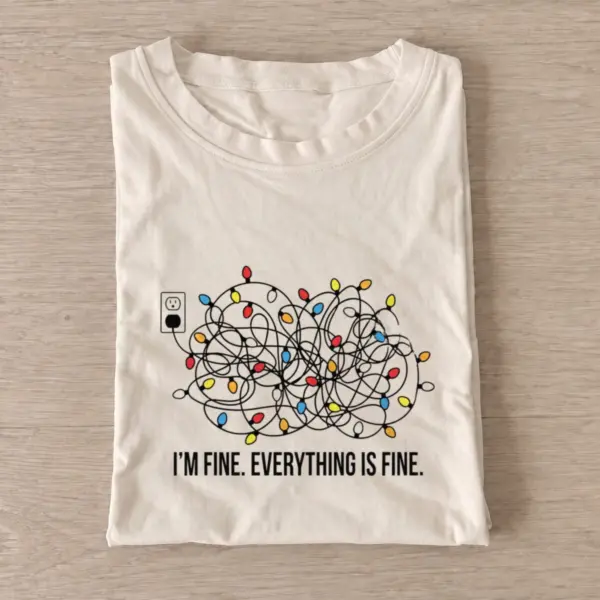 Everything is fine lights t shirt sand20everything is fine lights.webp