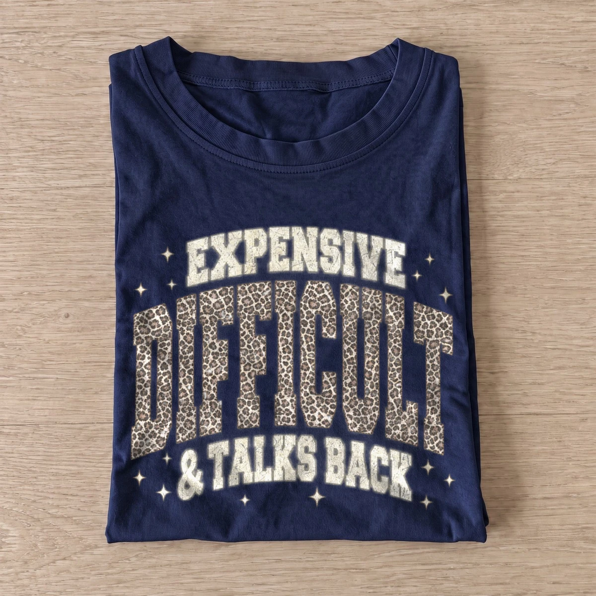 Expensive difficult talks back leopard t shirt navy20expensive difficult.webp