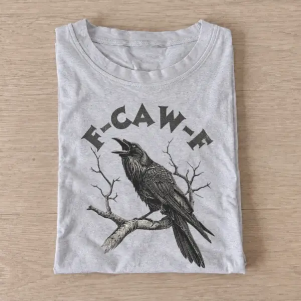 F caw f cawing crow t shirt gray20cawing branch crow.webp