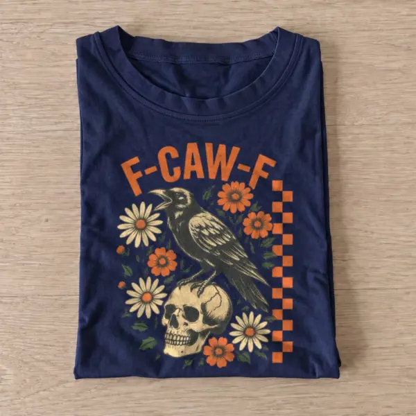 F caw f floral skull crow t shirt navy20floral skull crow.webp