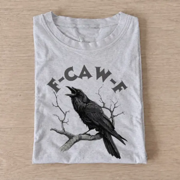 F caw f crow t shirt gray20f caw f crow.webp