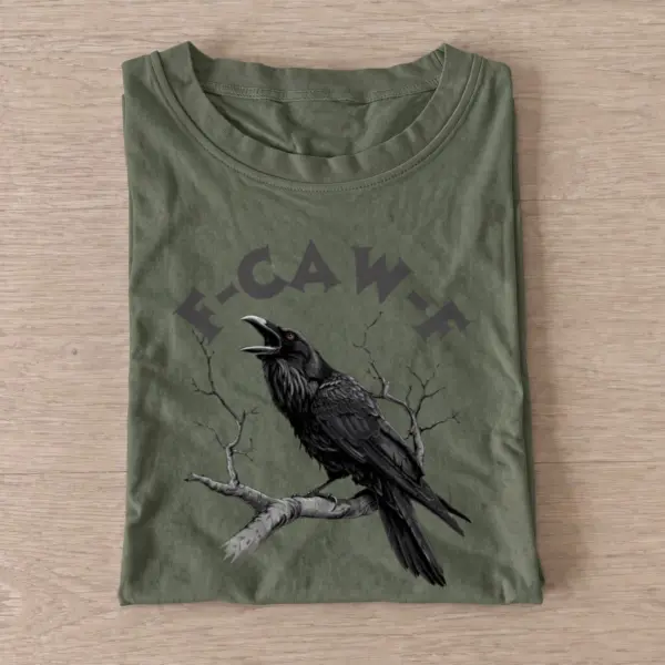 F caw f crow t shirt olive20f caw f crow.webp