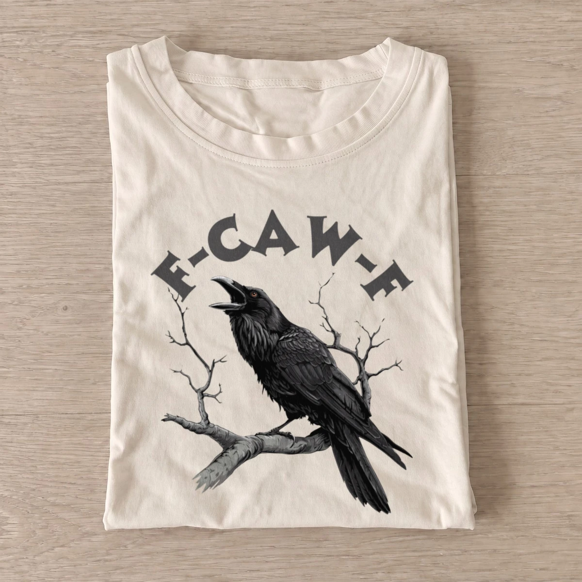 F caw f crow t shirt sand20f caw f crow.webp