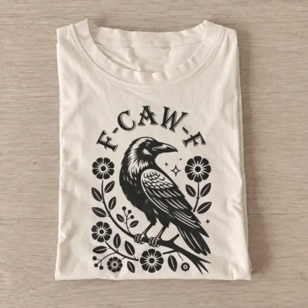 F caw f folk crow t shirt sand20folk caw crow.webp